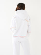 True Religion Printed Big T Hoodie Optic White