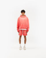 Initial Boxy Hoodie - Vintage Red