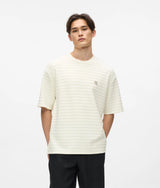 Ikon textured striped T-shirt