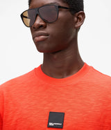 Curved hem T-shirt