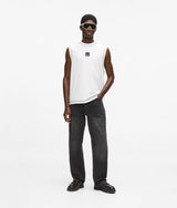 Relaxed contrast stitch tank top