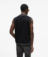 Relaxed contrast stitch tank top