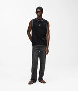 Relaxed contrast stitch tank top