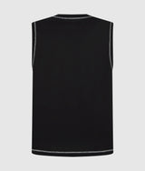 Relaxed contrast stitch tank top