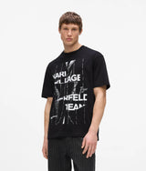 Relaxed pinstripe graphic T-shirt