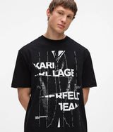 Relaxed pinstripe graphic T-shirt