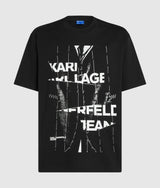 Relaxed pinstripe graphic T-shirt