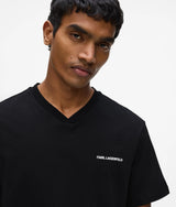 V-neck logo T-shirt