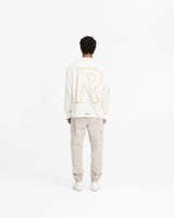 Masking Tape Initial Long Sleeve T-Shirt - Flat White