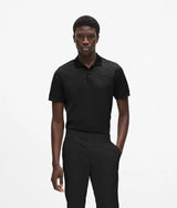 Square-button polo shirt