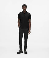 Square-button polo shirt