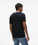 Contrast V-neck T-shirt