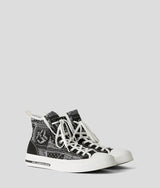 KARL LAGERFELD KLJ VULC BANDANA-PRINT HIGH-TOP SNEAKERS