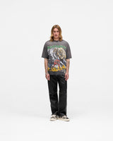 Represent X Iron Maiden Number Of Beast T-Shirt - Sunfade Grey