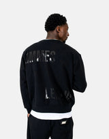 Les Hommes Multi Font Black Sweatshirt