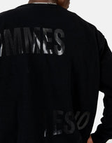 Les Hommes Multi Font Black Sweatshirt
