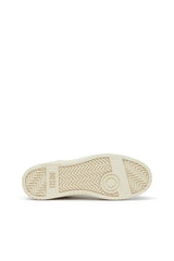 S-Oval Skate-Fabric-panelled leather sneakers
