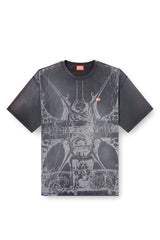 T-shirt with tonal medieval print