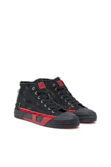 S-D-Verse-Distressed high-top sneakers in canvas