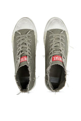 S-D-Verse-Distressed high-top sneakers in canvas