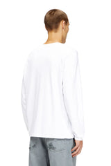Cotton long-sleeve T-shirt with Oval D