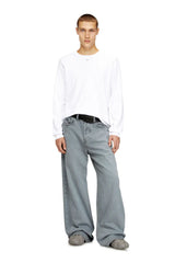 Cotton long-sleeve T-shirt with Oval D