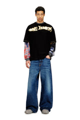 Relaxed cotton T-shirt with Industry print