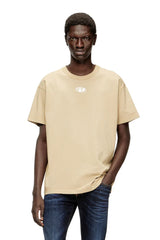 Light cotton T-shirt with metallic Oval D logo