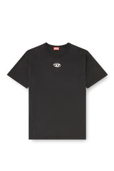 Light cotton T-shirt with metallic Oval D logo