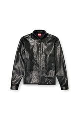 Textured shirt with branded buttons