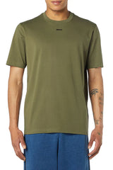 T-shirt with micro metal logo