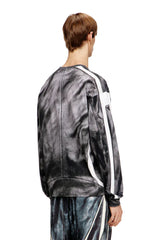 Long-sleeve T-shirt with trompe l'oeil print