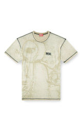 Hemp-cotton T-shirt with all-over print