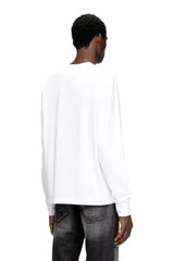Long-sleeve T-shirt with metal logo