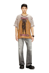 Relaxed T-shirt with print and studs