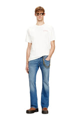 Regular cotton T-shirt with Diesel embroidery