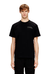 Regular cotton T-shirt with Diesel embroidery