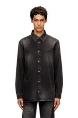 Long-sleeve denim shirt