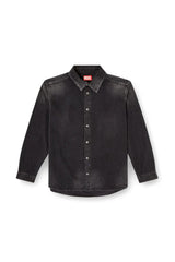 Long-sleeve denim shirt