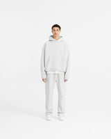 Initial Boxy Hoodie - Ice Grey Marl