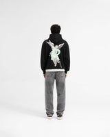 Archangel Initial Hoodie - Jet Black