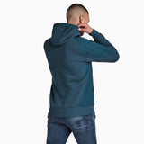 Men's Woven Mix Graphic Loose Pull Over Hoodie