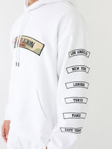 True Religion Relaxed Hoodie Embro Optic White