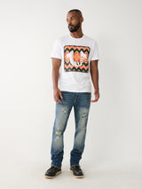 True Religion Ricky Jeans Worn Trophy Rips Medium Wash
