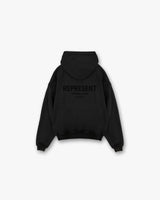 Represent Owners Club Flocked Hoodie - Black
