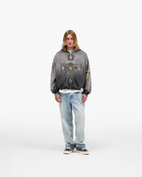 Represent X Guns N' Roses Cross Zip Through Hoodie - Stained Black