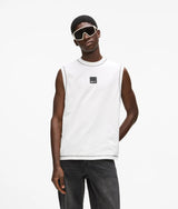 Relaxed contrast stitch tank top