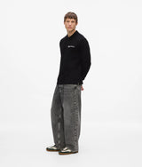 Long-sleeved logo polo shirt
