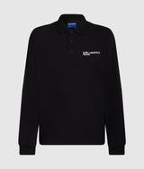 Long-sleeved logo polo shirt
