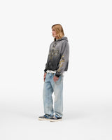 Represent X Guns N' Roses Cross Zip Through Hoodie - Stained Black